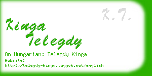 kinga telegdy business card